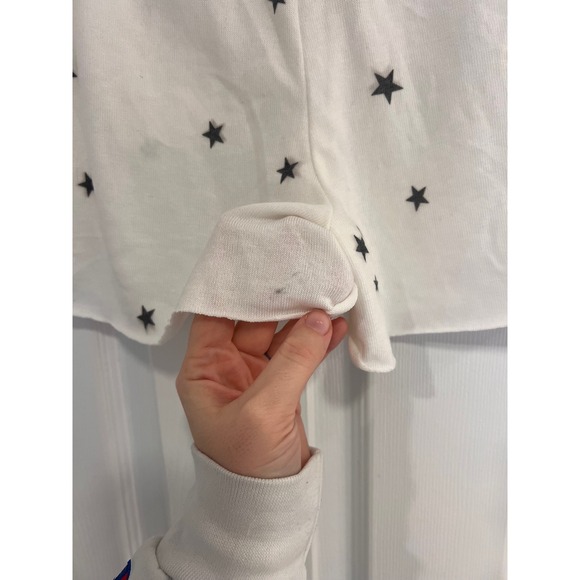 ENTI Womens Cream Star Print Lounge Sleep Shorts Size Small Drawstring Waist - Picture 7 of 7